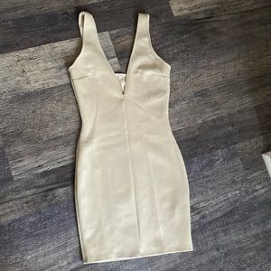 Cream fitted dress